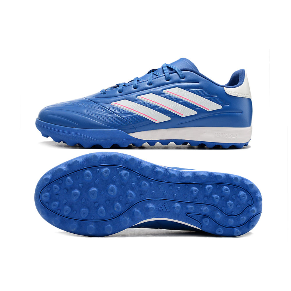 Chuteira Society Adidas Copa Pure.1 TF Azul e Branco 