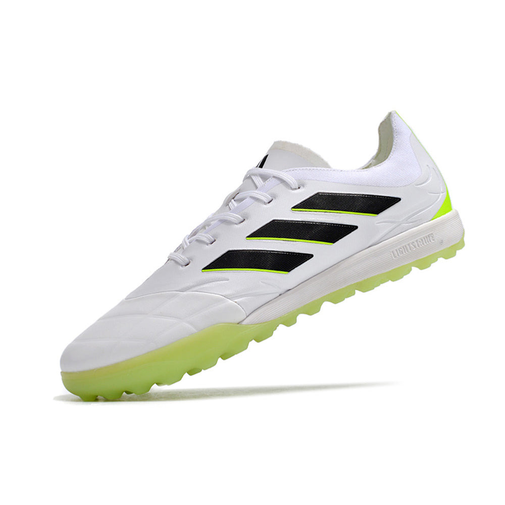 Chuteira Society Adidas Copa Pure.1 TF Branca e Verde 