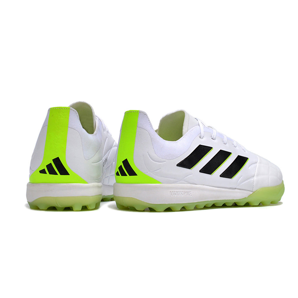 Chuteira Society Adidas Copa Pure.1 TF Branca e Verde 