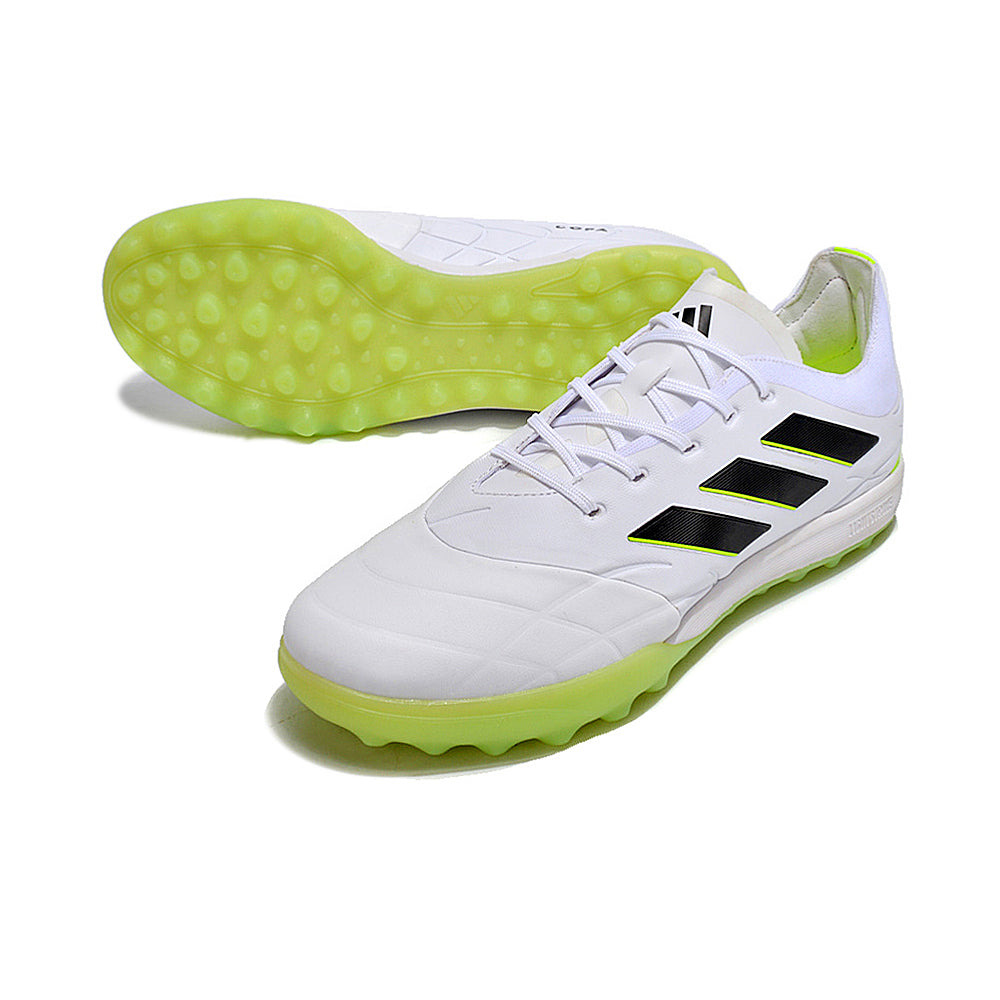 Chuteira Society Adidas Copa Pure.1 TF Branca e Verde 