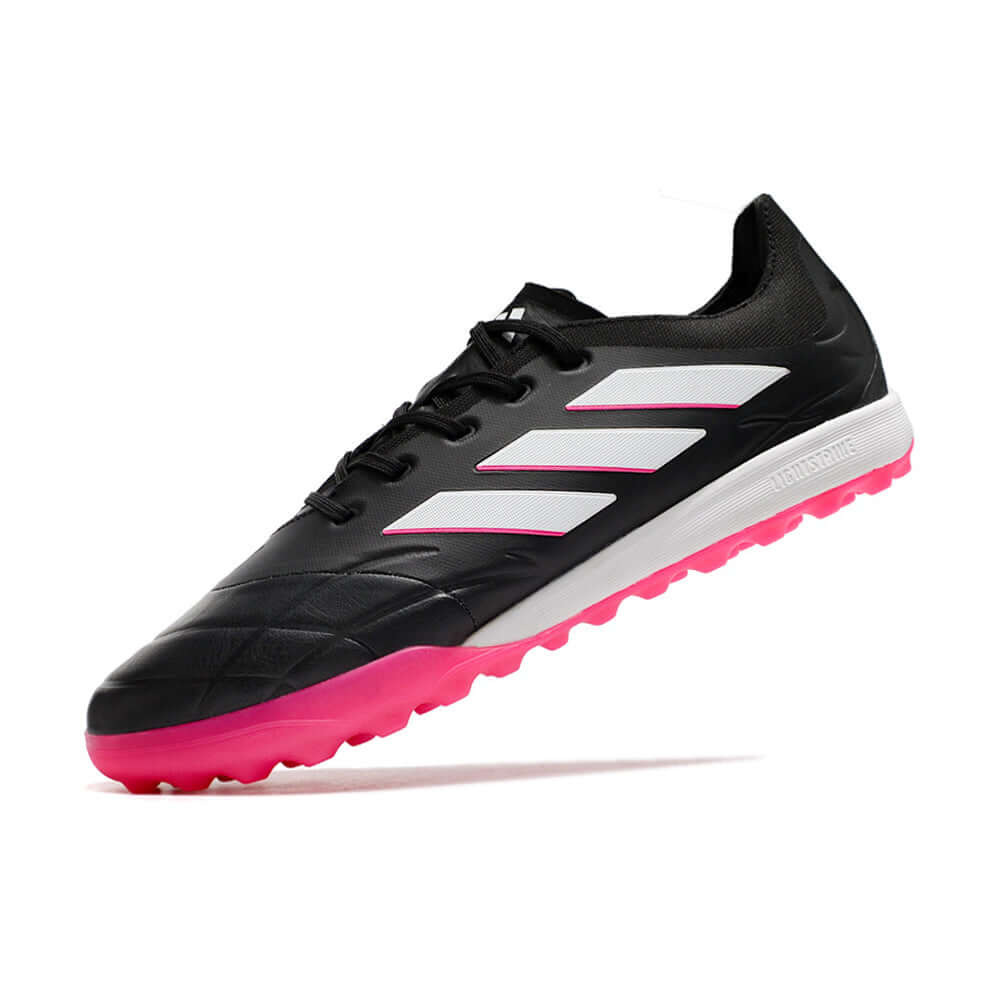 Chuteira Society Adidas Copa Pure.1 TF Preta e Rosa 