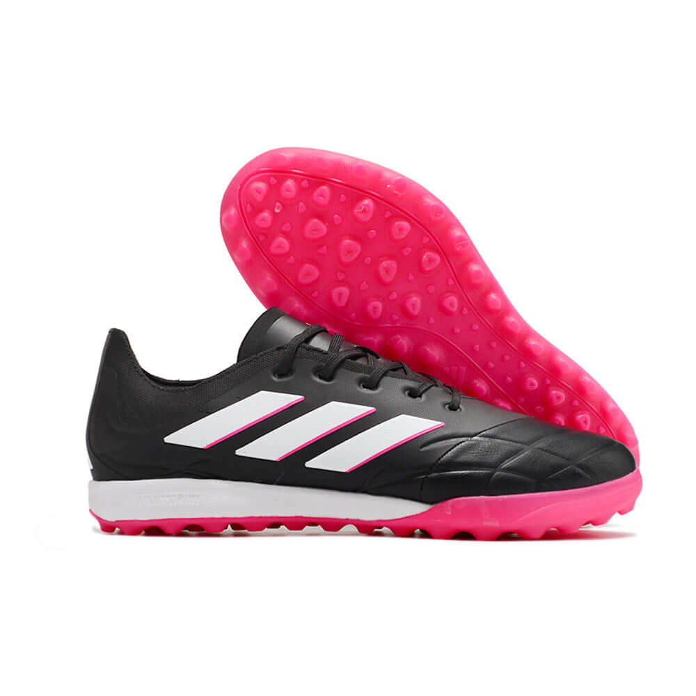 Chuteira Society Adidas Copa Pure.1 TF Preta e Rosa 