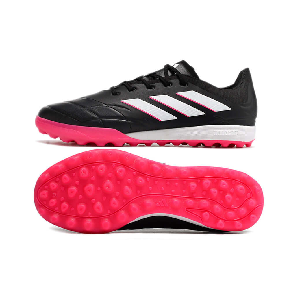 Chuteira Society Adidas Copa Pure.1 TF Preta e Rosa 