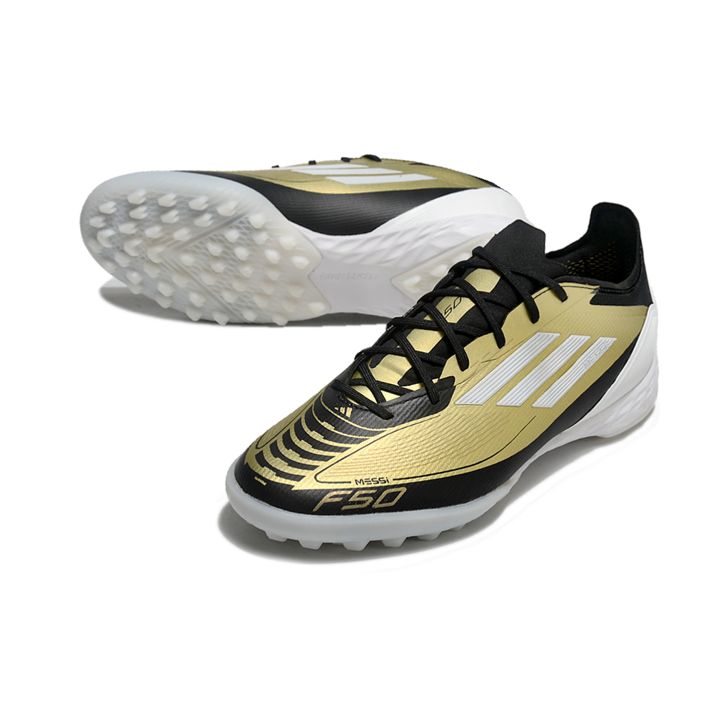 Chuteira Society Adidas F50 TF Dourada 