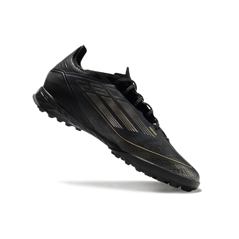 Chuteira Society Adidas F50 TF Preta e Dourada 