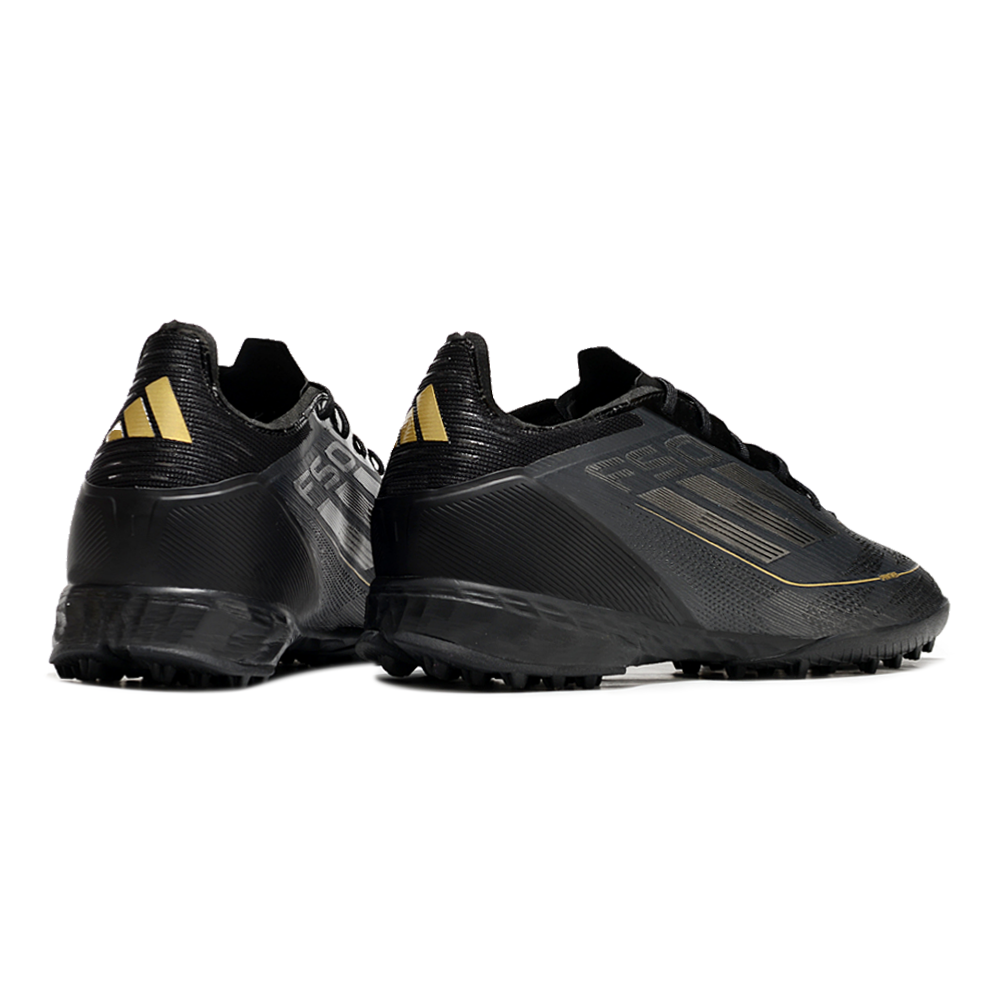 Chuteira Society Adidas F50 TF Preta e Dourada 