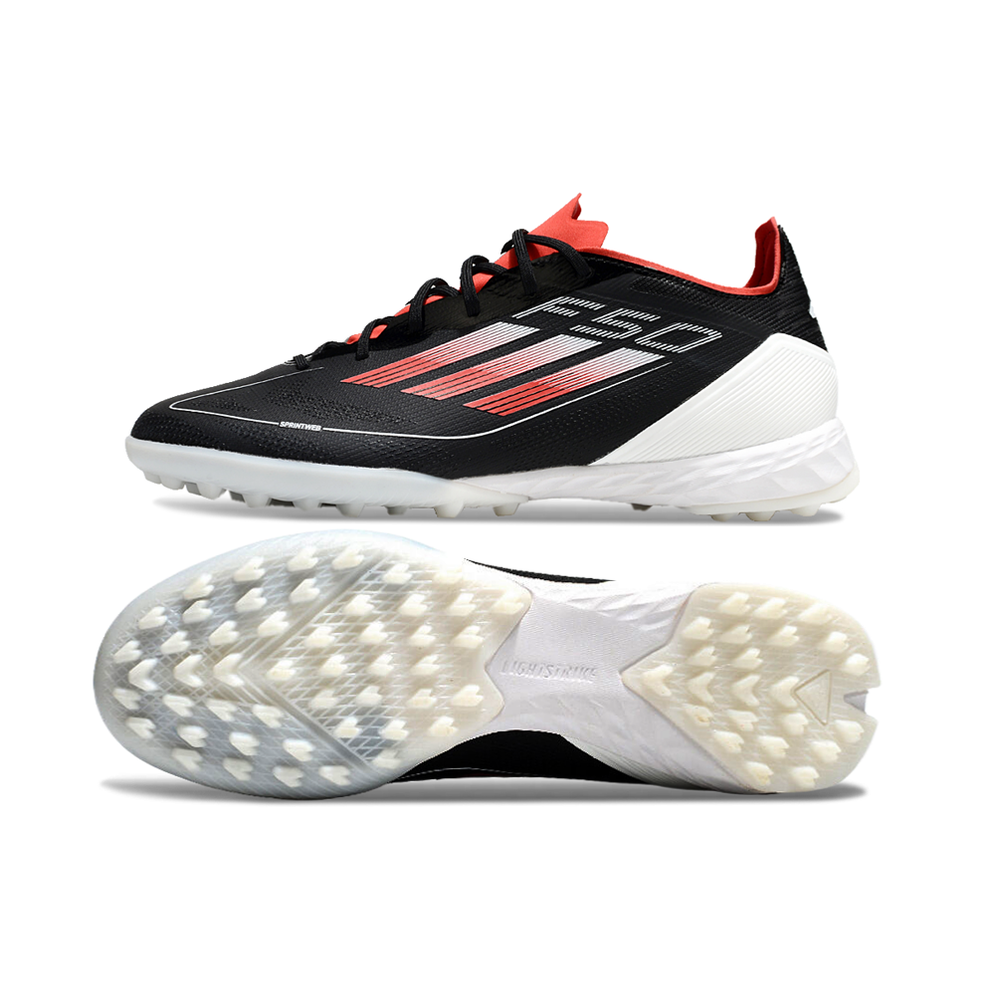 Chuteira Society Adidas F50 TF Preta e Vermelha