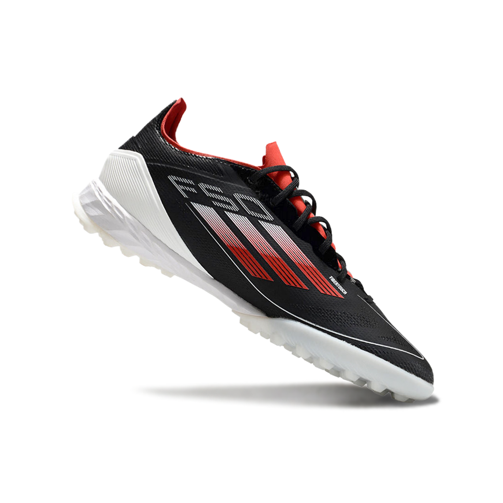 Chuteira Society Adidas F50 TF Preta e Vermelha