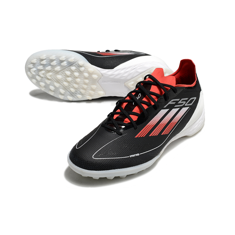 Chuteira Society Adidas F50 TF Preta e Vermelha