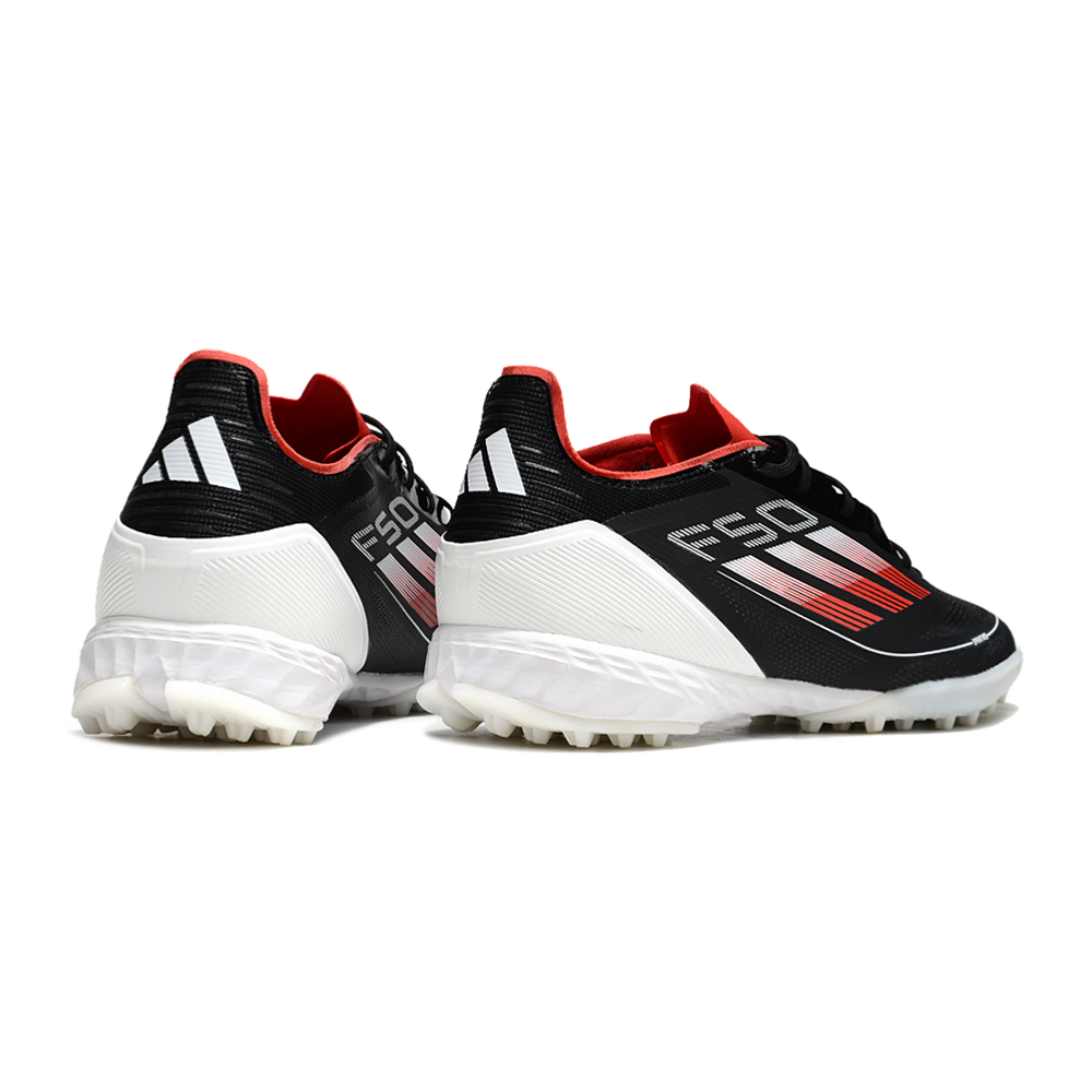 Chuteira Society Adidas F50 TF Preta e Vermelha