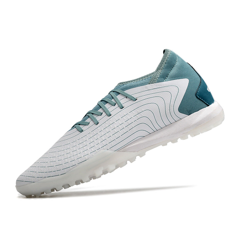 Chuteira Society Adidas Predator Accuracy.1 TF Branca e Azul 