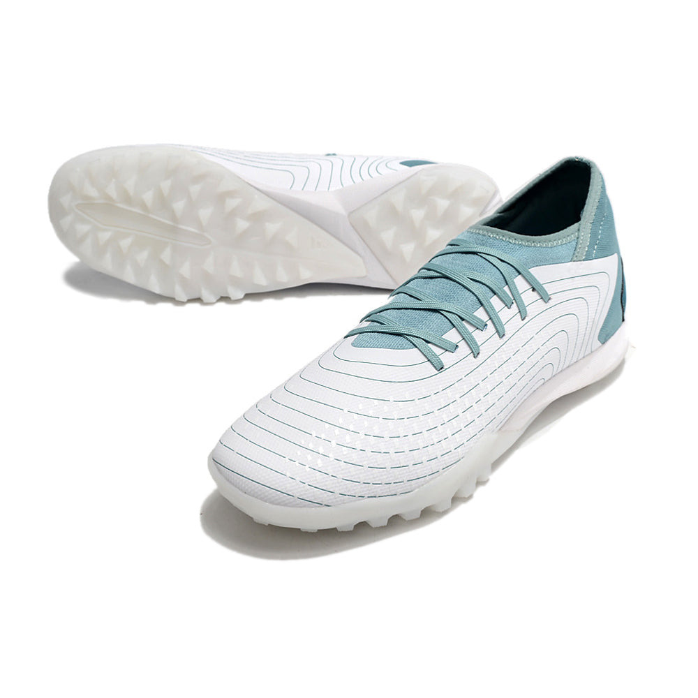 Chuteira Society Adidas Predator Accuracy.1 TF Branca e Azul 
