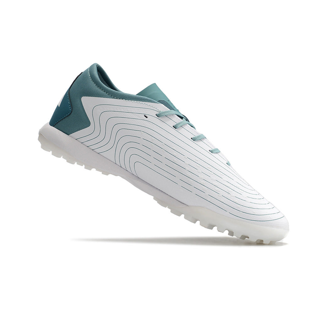 Chuteira Society Adidas Predator Accuracy.1 TF Low Branca e Azul 