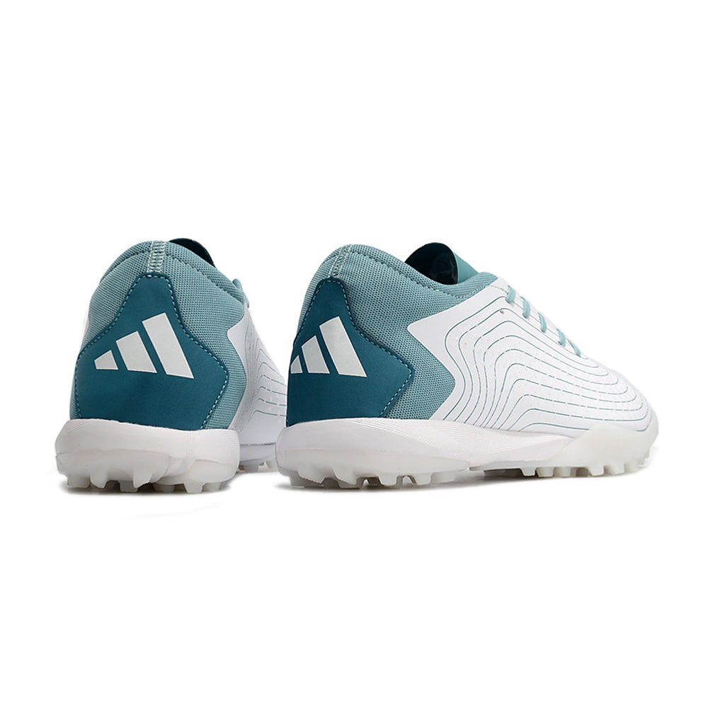 Chuteira Society Adidas Predator Accuracy.1 TF Low Branca e Azul 