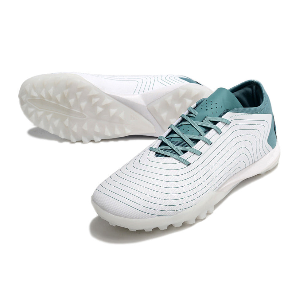 Chuteira Society Adidas Predator Accuracy.1 TF Low Branca e Azul 