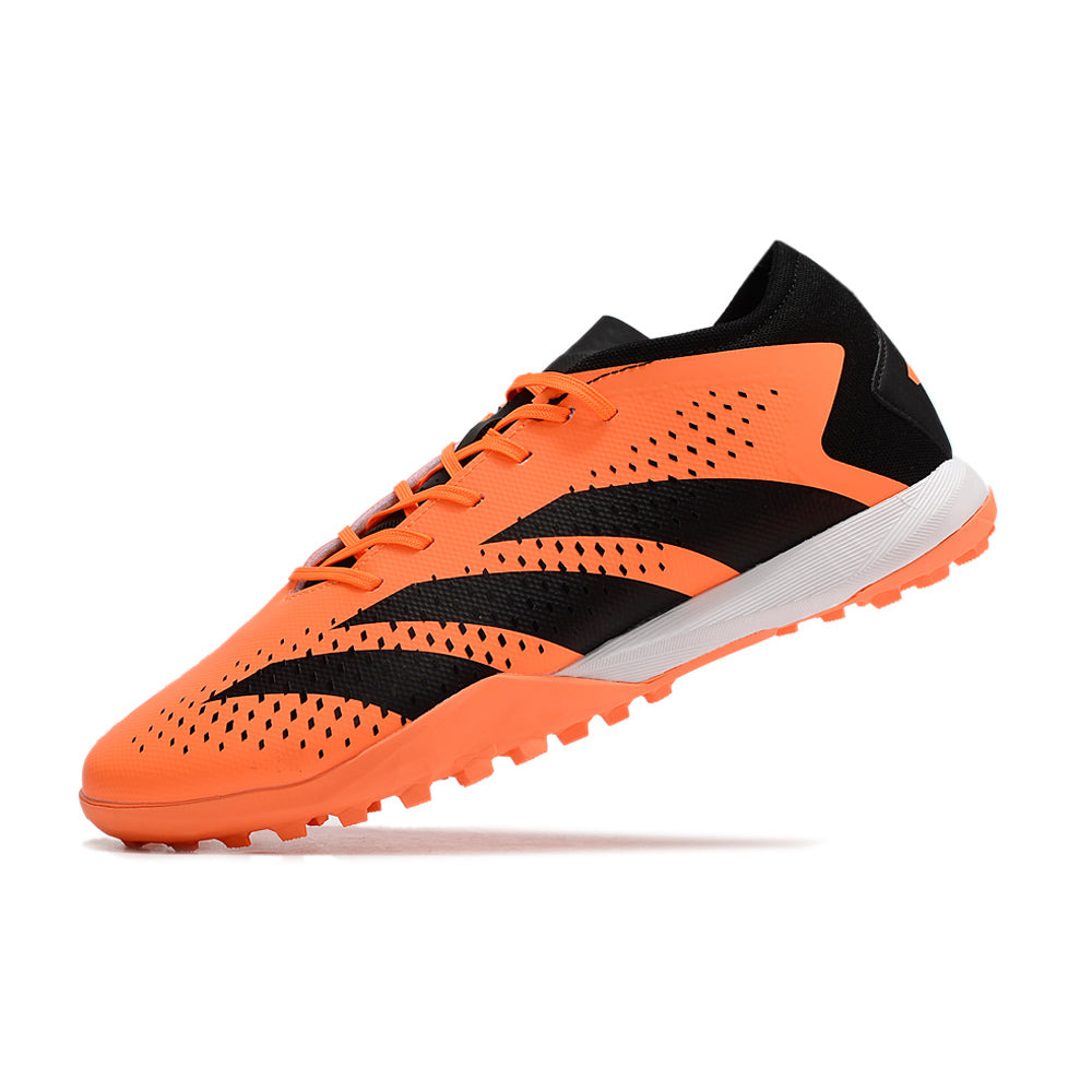 Chuteira Society Adidas Predator Accuracy.1 TF Low Preta e Laranja 
