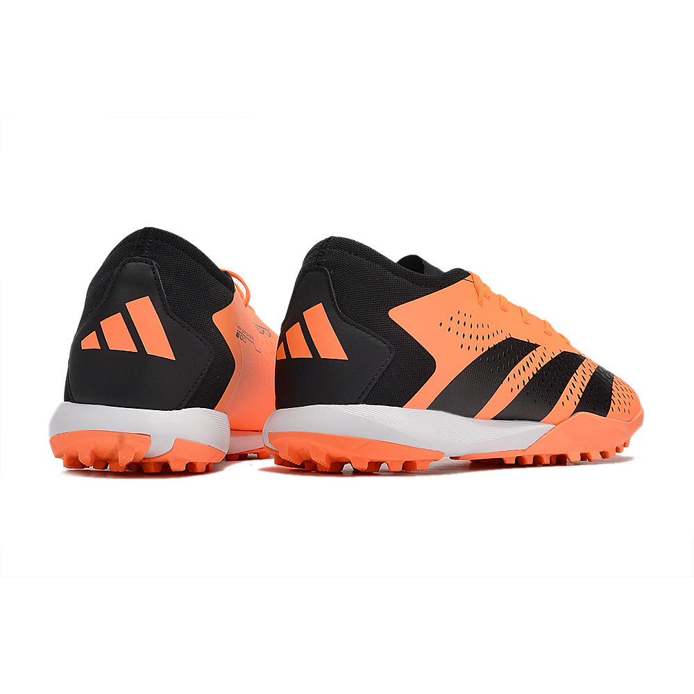 Chuteira Society Adidas Predator Accuracy.1 TF Low Preta e Laranja 