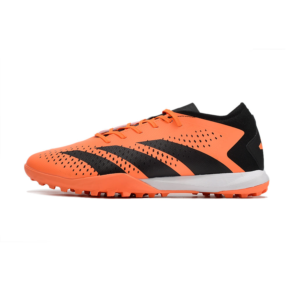 Chuteira Society Adidas Predator Accuracy.1 TF Low Preta e Laranja 