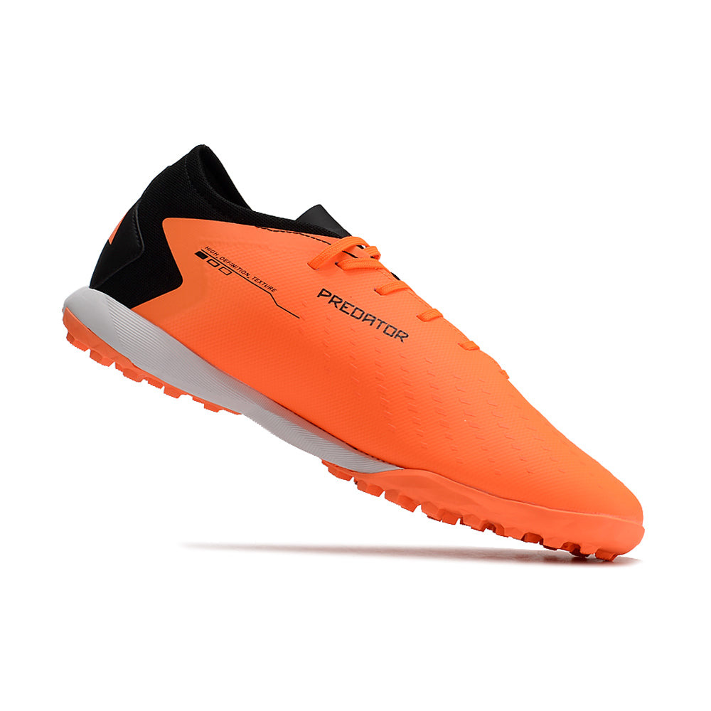 Chuteira Society Adidas Predator Accuracy.1 TF Low Preta e Laranja 