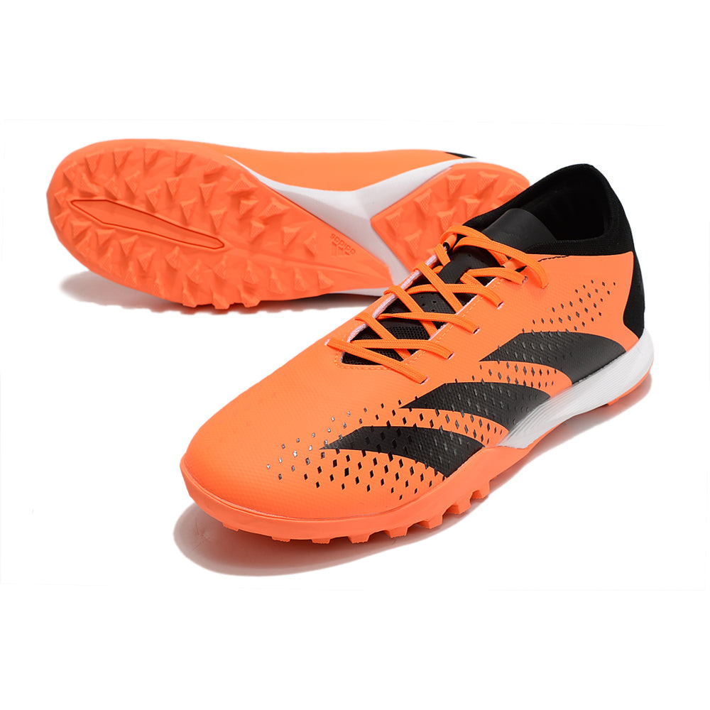 Chuteira Society Adidas Predator Accuracy.1 TF Low Preta e Laranja 