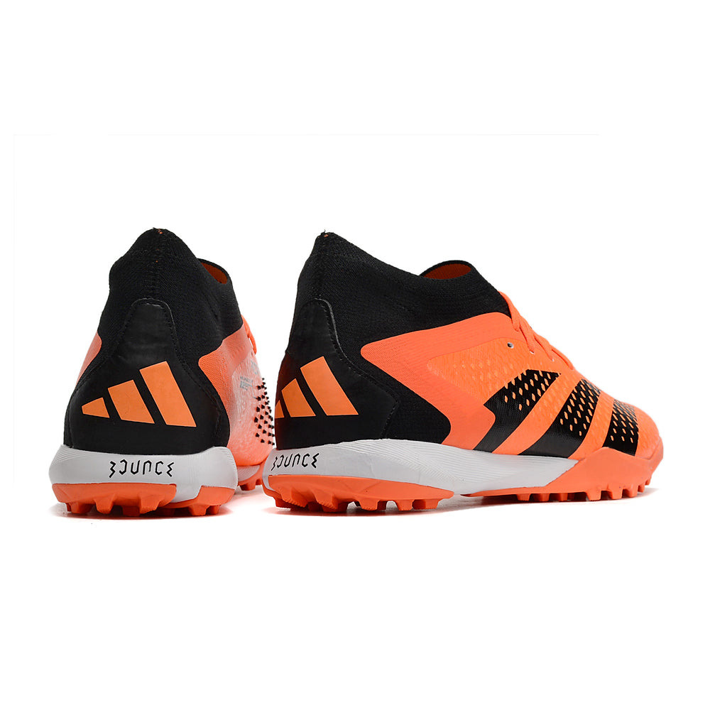 Chuteira Society Adidas Predator Accuracy.1 TF Preta e Laranja 