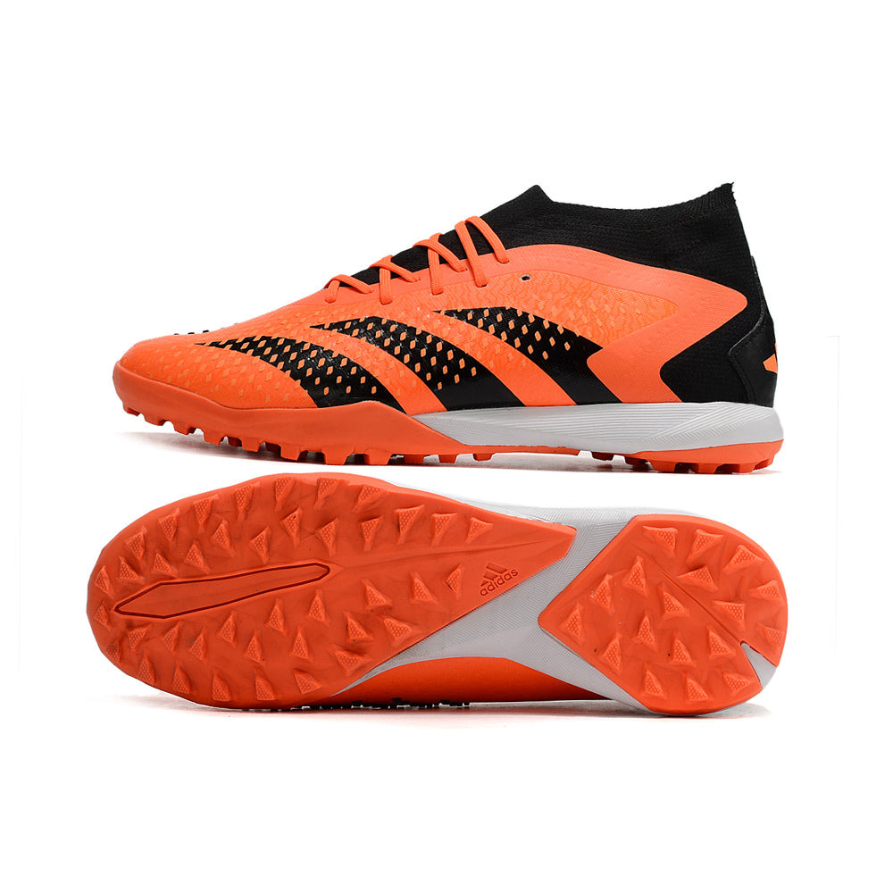 Chuteira Society Adidas Predator Accuracy.1 TF Preta e Laranja 