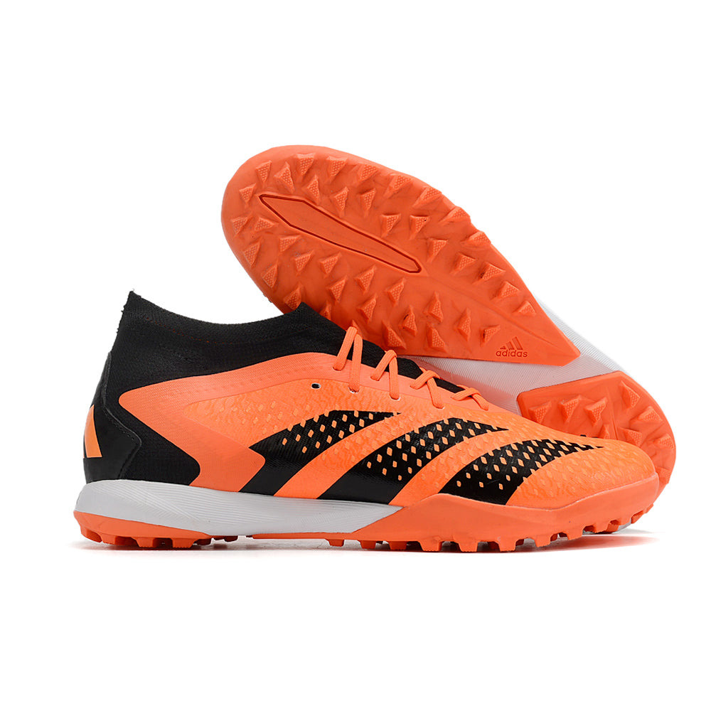 Chuteira Society Adidas Predator Accuracy.1 TF Preta e Laranja 