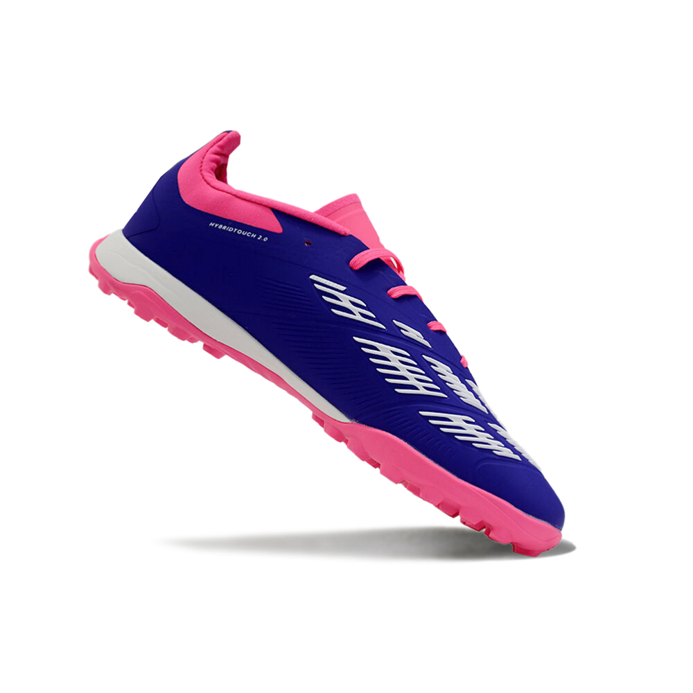 Chuteira Society Adidas Predator Elite TF Azul e Rosa