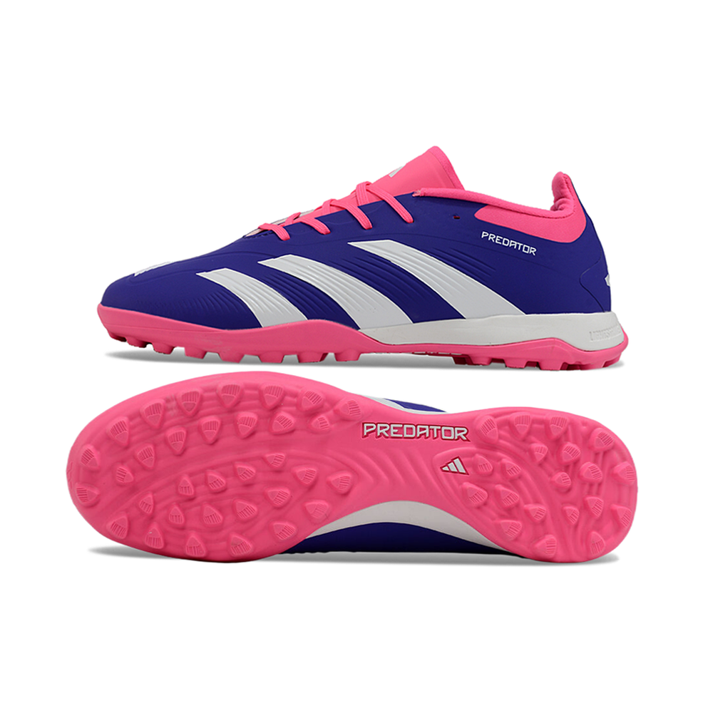 Chuteira Society Adidas Predator Elite TF Azul e Rosa