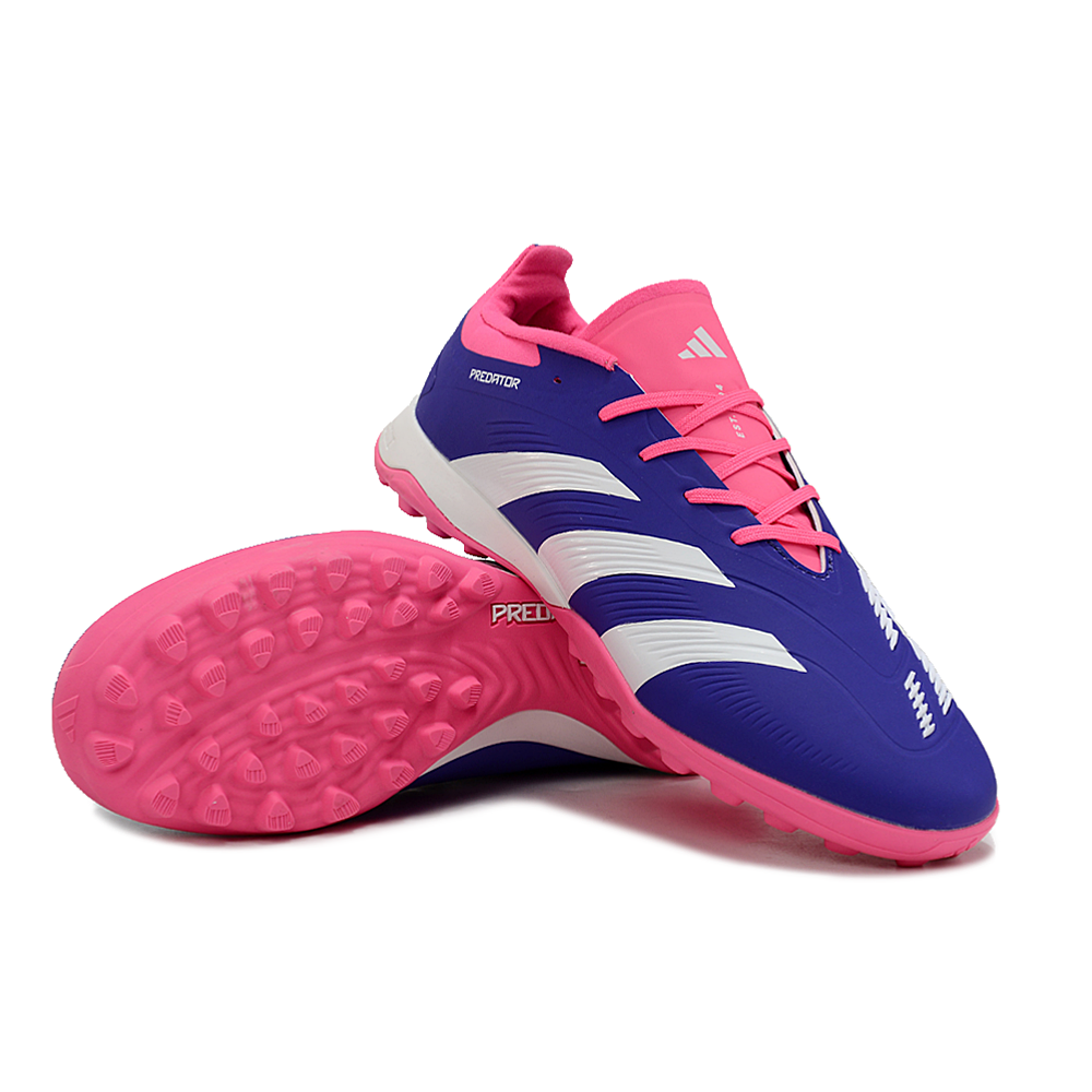 Chuteira Society Adidas Predator Elite TF Azul e Rosa