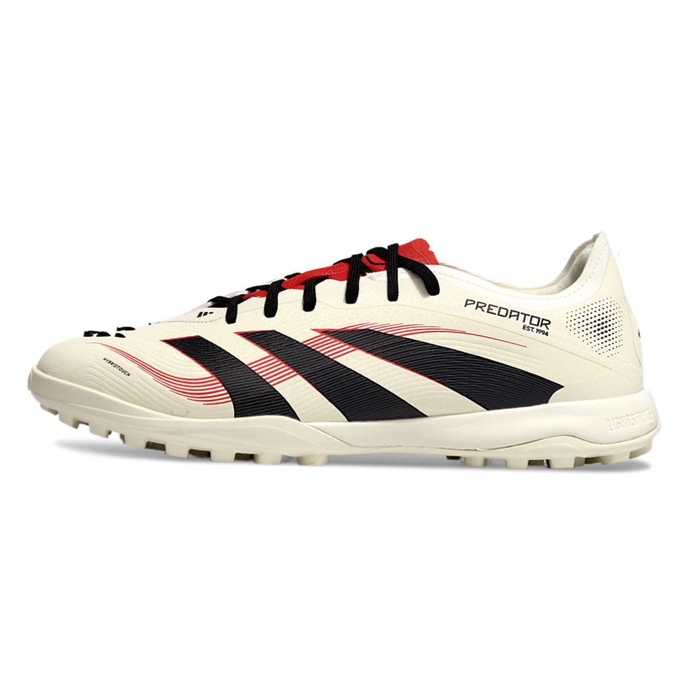 Chuteira Society Adidas Predator Elite TF Bege, Vermelha e Preta