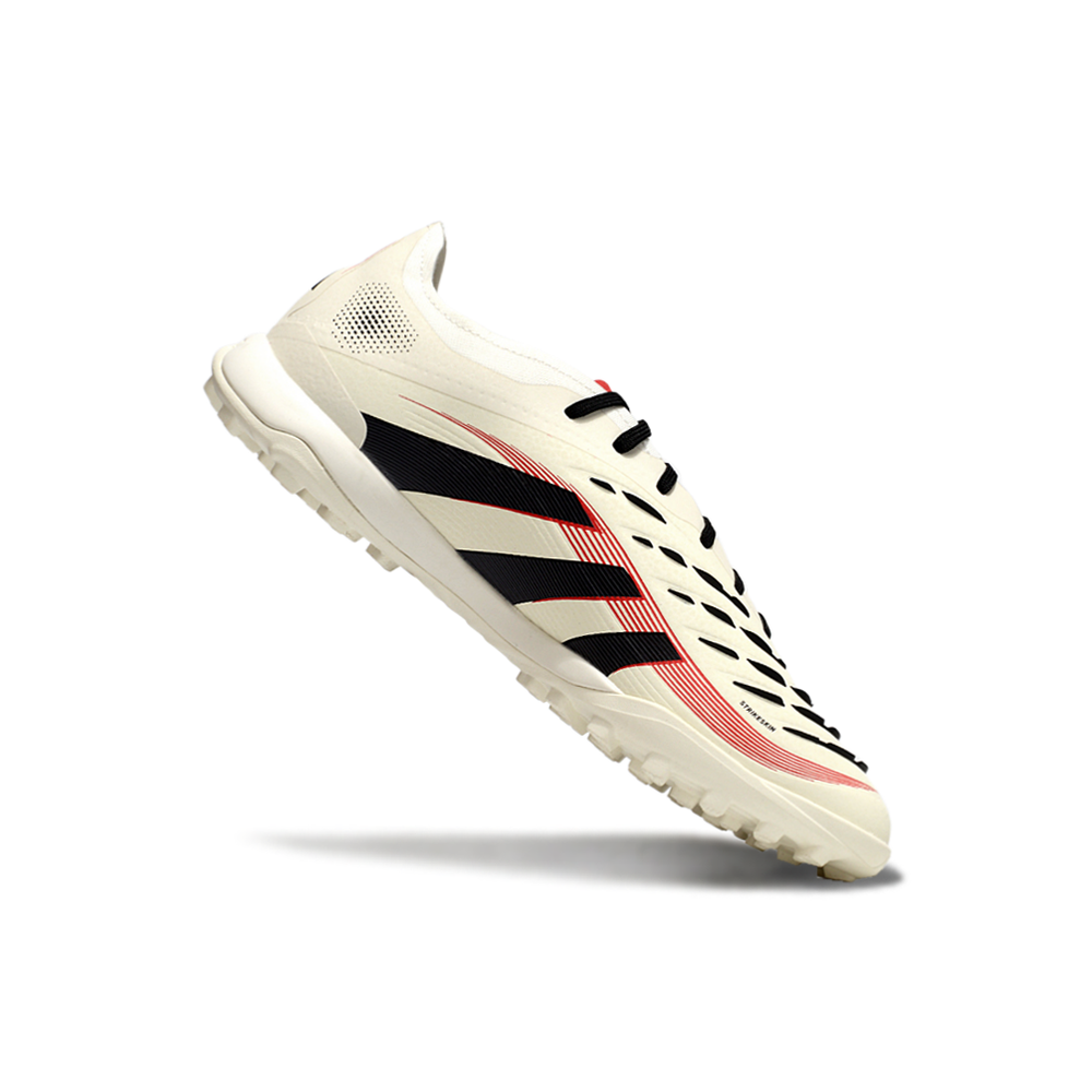 Chuteira Society Adidas Predator Elite TF Bege, Vermelha e Preta