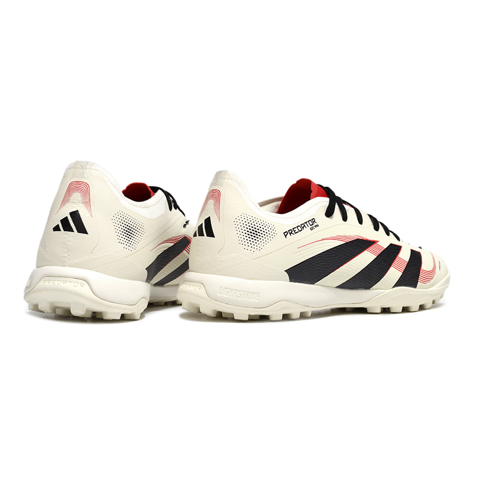 Chuteira Society Adidas Predator Elite TF Bege, Vermelha e Preta