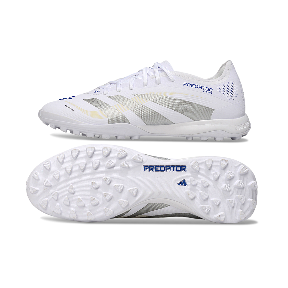 Chuteira Society Adidas Predator Elite TF Branca e Azul