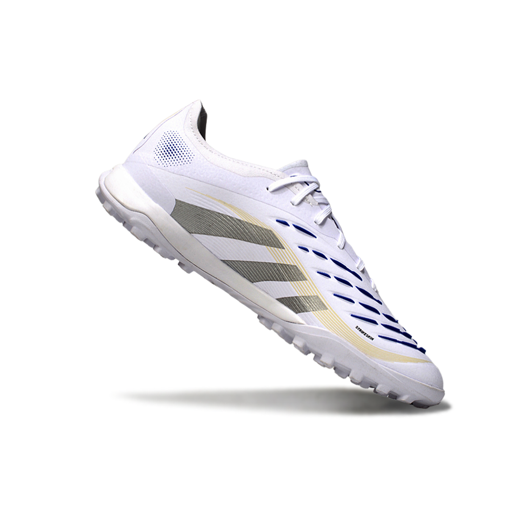 Chuteira Society Adidas Predator Elite TF Branca e Azul