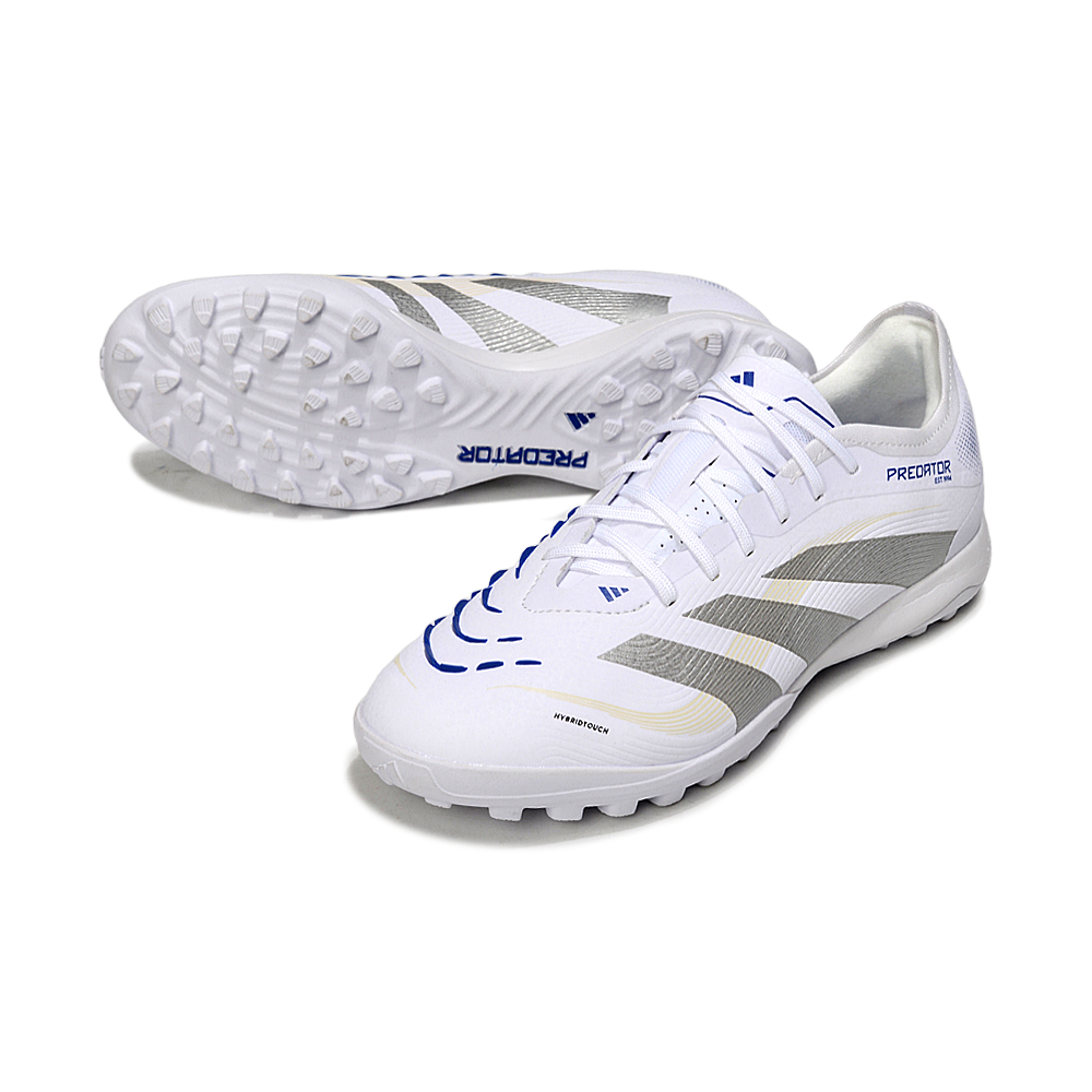 Chuteira Society Adidas Predator Elite TF Branca e Azul