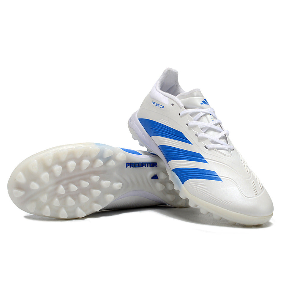 Chuteira Society Adidas Predator Elite TF Branca e Azul 