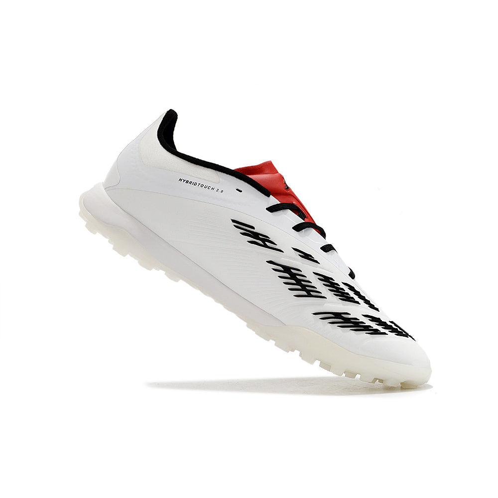 Chuteira Society Adidas Predator Elite TF Branca, Preta e Vermelha