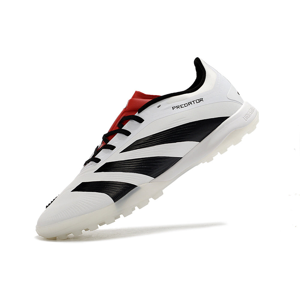 Chuteira Society Adidas Predator Elite TF Branca, Preta e Vermelha