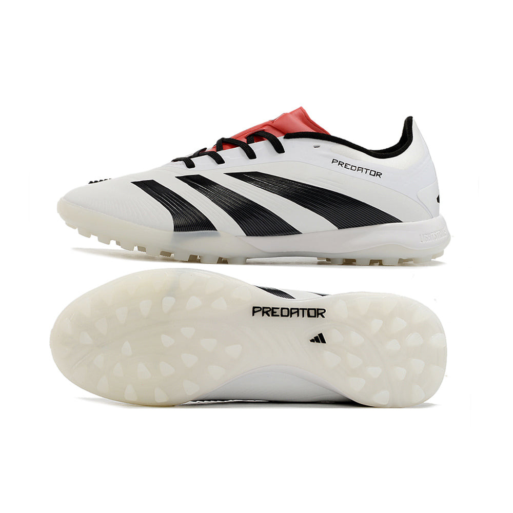 Chuteira Society Adidas Predator Elite TF Branca, Preta e Vermelha