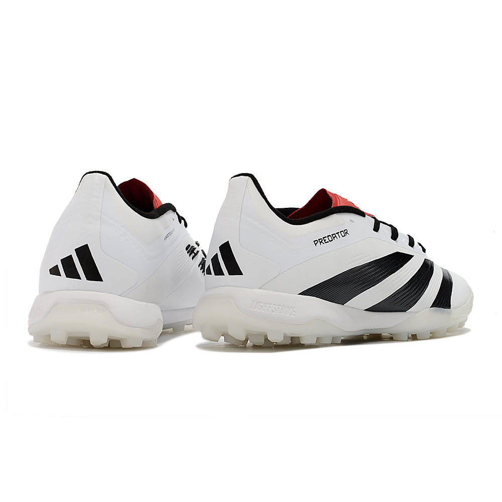 Chuteira Society Adidas Predator Elite TF Branca, Preta e Vermelha