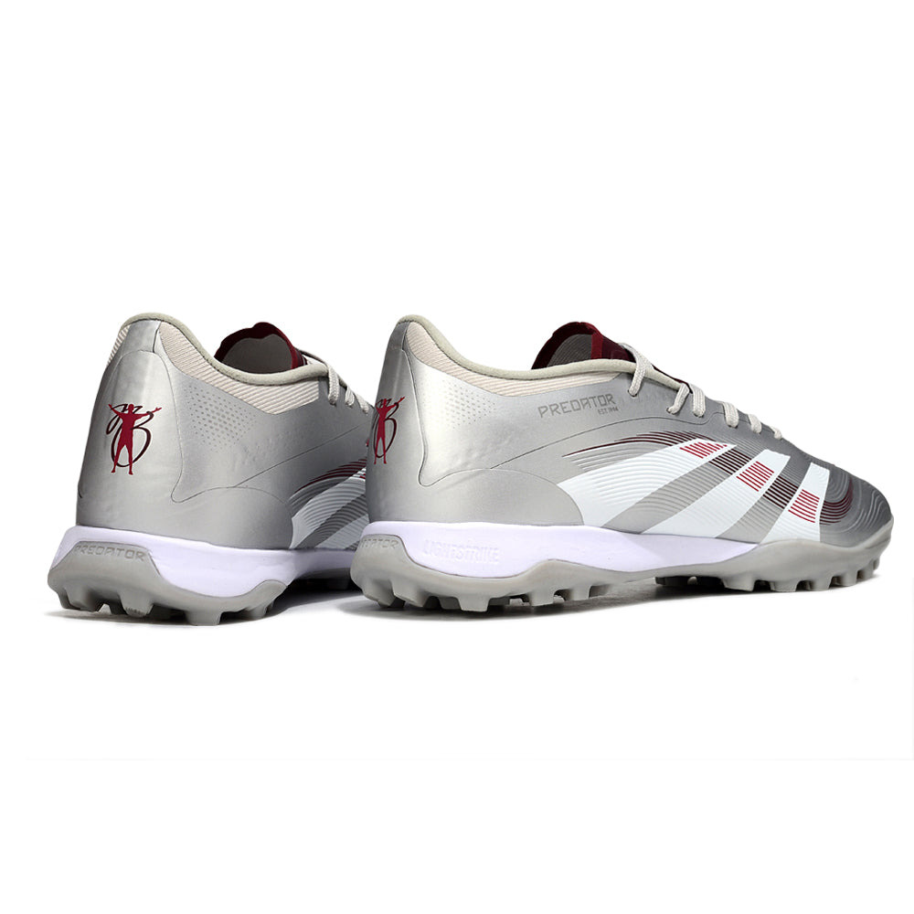 Chuteira Society Adidas Predator Elite TF Prata 
