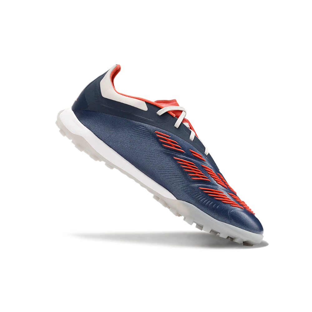 Chuteira Society Adidas Predator Elite TF Prata e Azul 