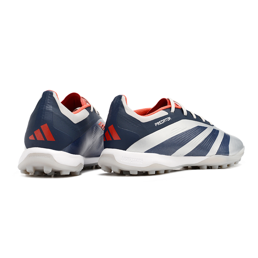 Chuteira Society Adidas Predator Elite TF Prata e Azul 