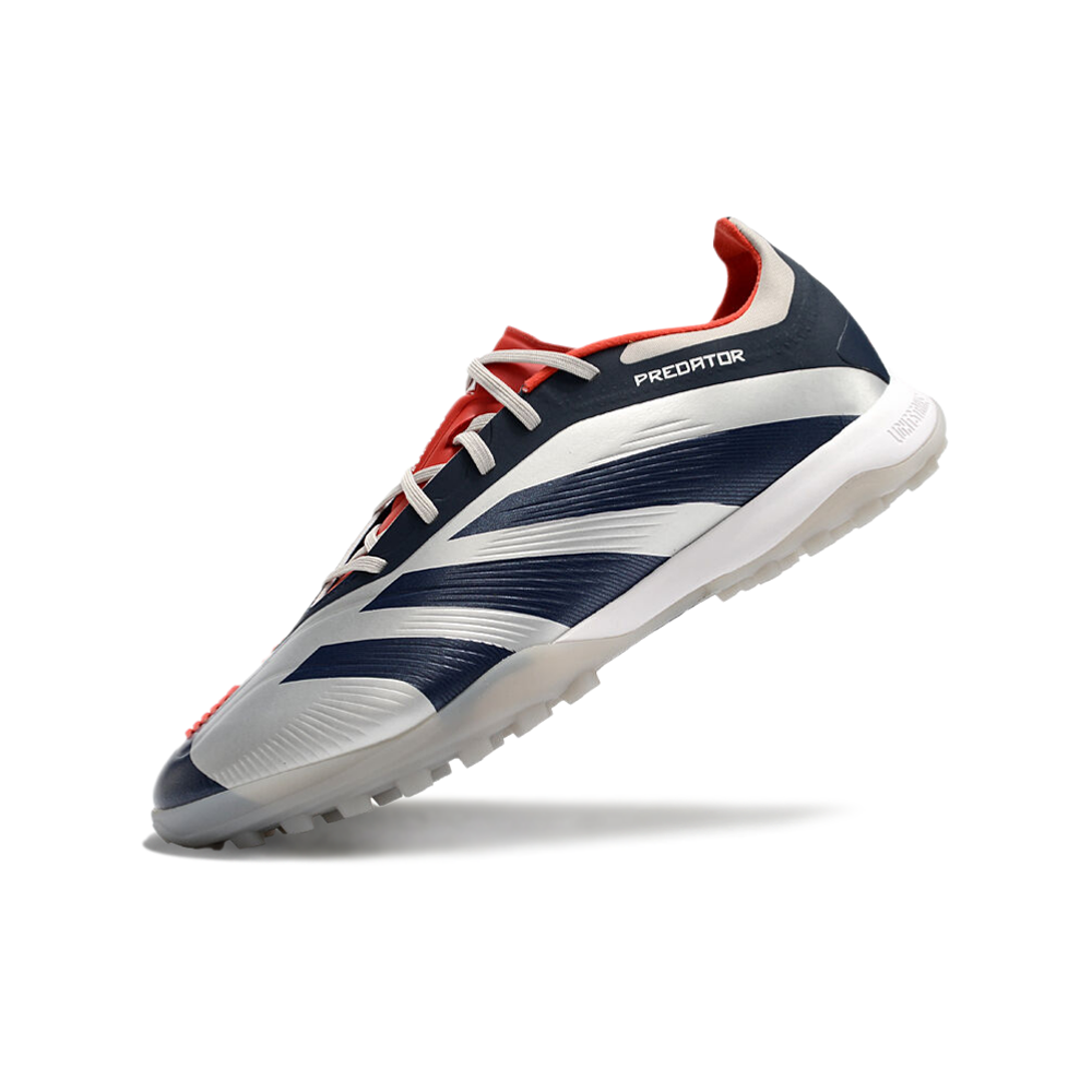 Chuteira Society Adidas Predator Elite TF Prata e Azul 
