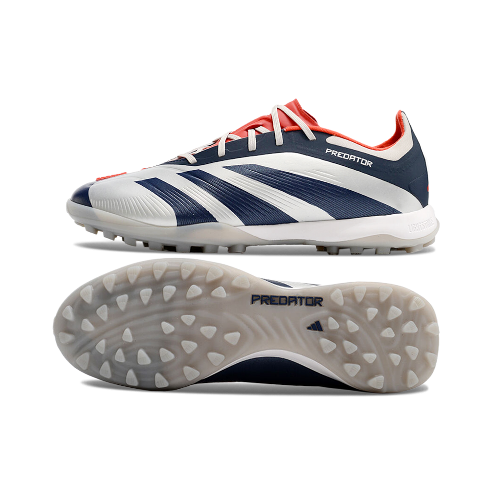 Chuteira Society Adidas Predator Elite TF Prata e Azul 