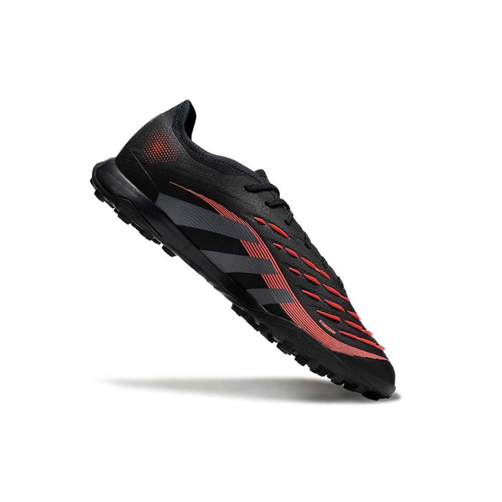 Chuteira Society Adidas Predator Elite TF Preta e Vermelha