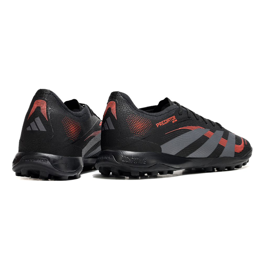 Chuteira Society Adidas Predator Elite TF Preta e Vermelha