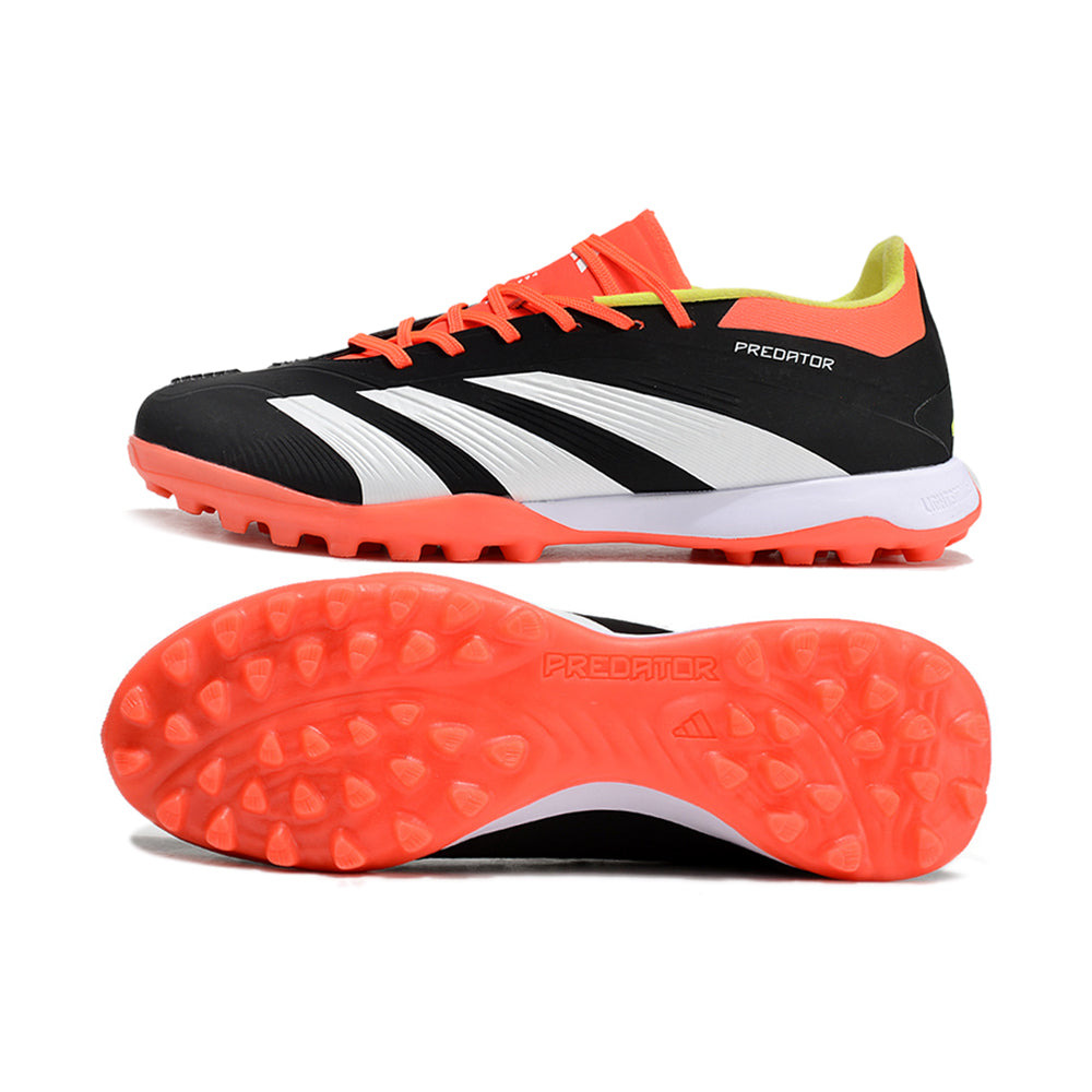 Chuteira Society Adidas Predator Elite TF Preta, Laranja e Branco 