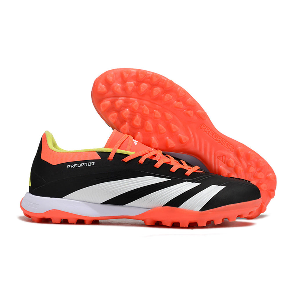 Chuteira Society Adidas Predator Elite TF Preta, Laranja e Branco 